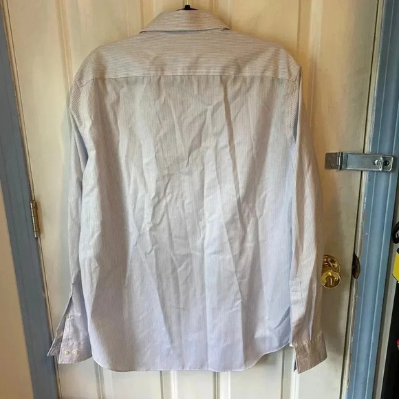 Michael Michael Kors Slim Fit Non Iron Button Up Men Dress Shirt Size 16 34/35 - Picture 5 of 7